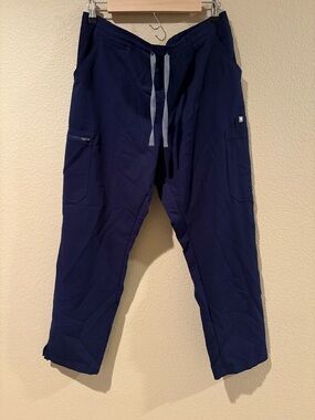 FIGS Technical Collection Navy Blue Scrub Pants TW2000P Womens Large Petite L/P
